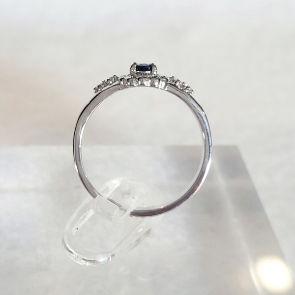 Sterling Silver Natural Sapphire Ring - Picture 8 of 8